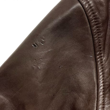 POLO RALPHLAUREN　"BROWN" LEATHER JACKET (XL)