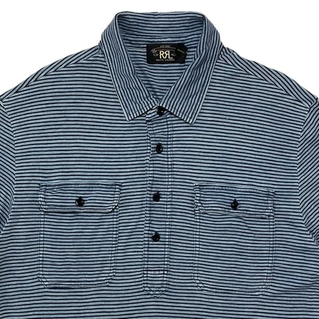 RRL RALPHLAUREN　"INDIGO STRIPE" POLO SHIRT