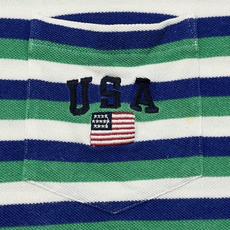 POLO RALPHLAUREN　"STRIPE" S/S POCKET TEE