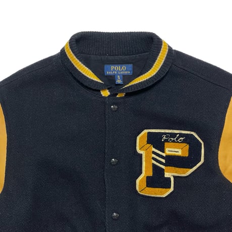 POLO RALPHLAUREN　"LEATHER SLEEVE" STUDIUM JACKET