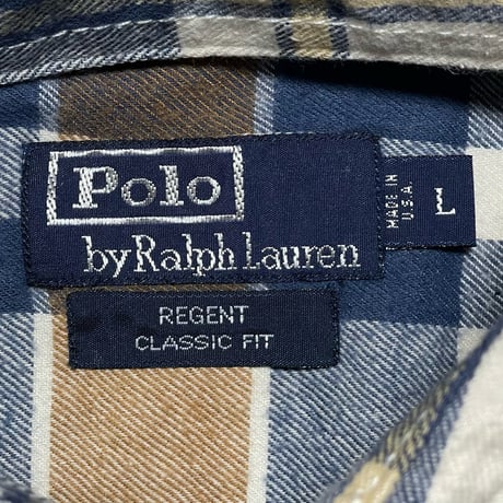 POLO RALPHLAUREN　 "MADE IN U.S.A." FLANNEL SHIRT