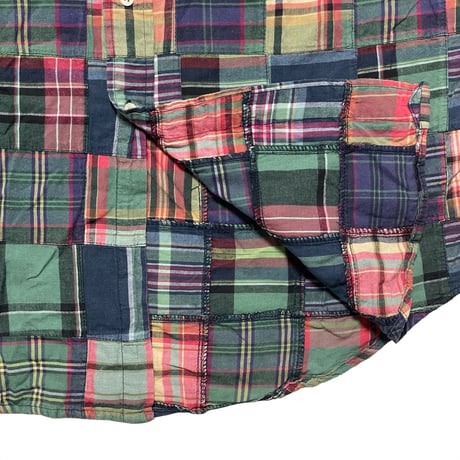 RALPHLAUREN　"PATCH WORK" S/S BUTTON DOWN SHIRT