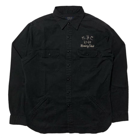 POLO RALPHLAUREN　 "NEW YORK BOXING CLUB" WORK SHIRT (1st-M)