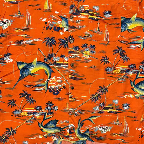 POLO RALPHLAUREN　"FISHING" ALOHA SHIRT (XL)