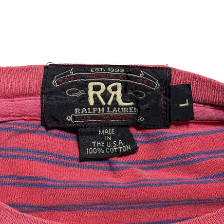 RRL RALPHLAUREN　"MADE IN USA" BORDER S/S TEE