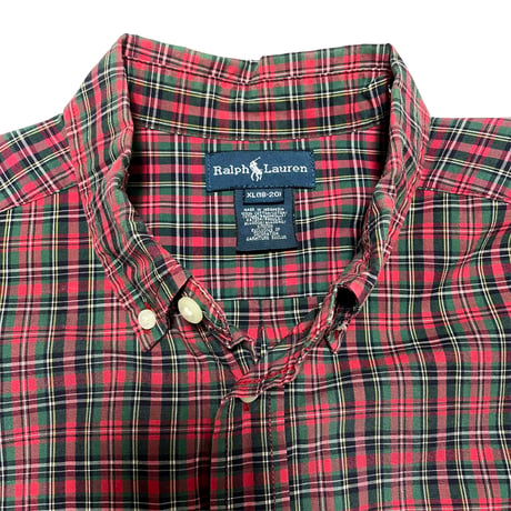 POLO RALPHLAUREN　"CHECK BOTTON DOWN SHIRT" L/S SHIRT