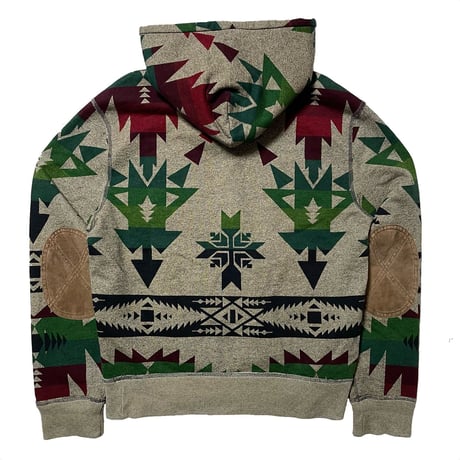 POLO RALPHLAUREN　"LEATHER ELBOW PATCH" HOODIE (NATIVE)