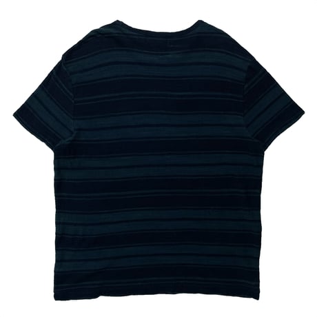 RRL RALPHLAUREN　"BLUE&NAVY STRIPE" S/S POCKET TEE