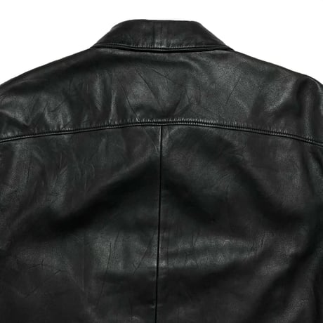 POLO RALPHLAUREN　"BLACK WATCH LINING" LAMB LEATHER JACKET