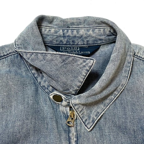 POLO RALPHLAUREN　"CROSS FLAG" DENIM SWING TOP
