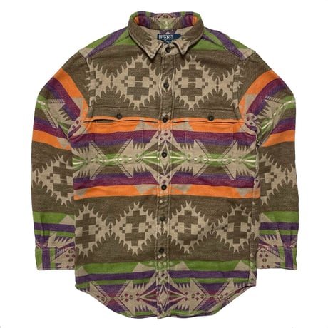 POLO RALPHLAUREN　"INDIAN PATTERN" FLANNEL SHIRT
