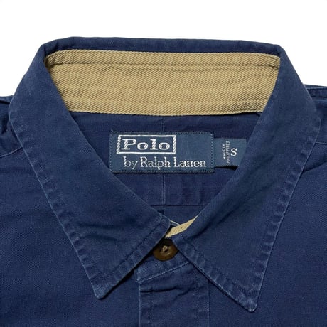 POLO RALPHLAUREN　"SHOULDER LEATHER PATCH" HUNTING SHIRT