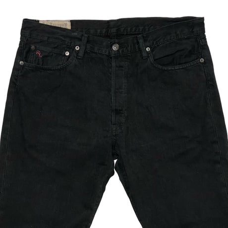 POLO RALPHLAUREN　 "650 STRAIGHT" BLACK DENIM PANTS