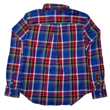 POLO RALPHLAUREN　"RED&BLUE PLAID" BUTTON DONW SHIRT (BOYS)170