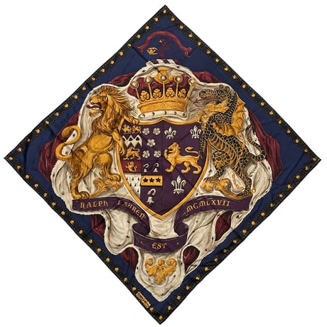 RALPHLAUREN　"SHIELD LOGO" SILK SCARF