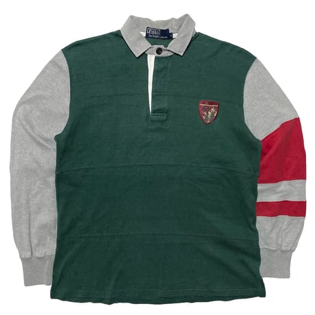 POLO RALPHLAUREN　"FIRE JUMPER" COLOR BLOCK POLO SHIRT