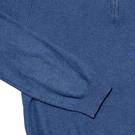 1POLO RALPHLAUREN　"HARF-ZIP" SWEAT SHIRT (BLUE)