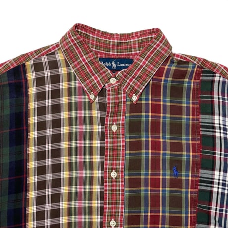 RALPHLAUREN　"PATCHWORK" BUTTONDOWN SHIRT