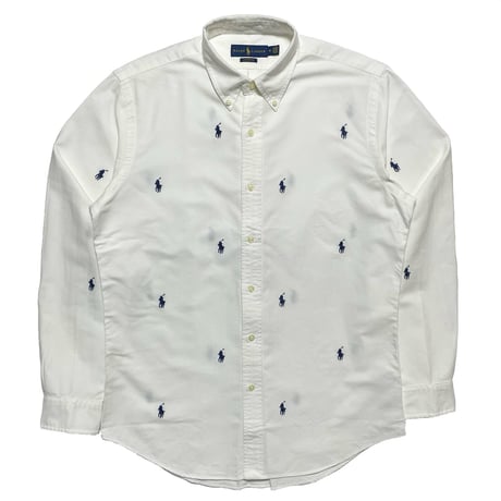 RALPHLAUREN　"DOT EMBROIDERY" BUTTON DOWN SHIRT