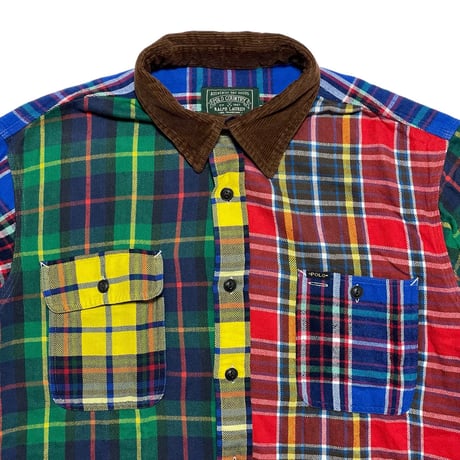 POLO COUNTRY RALPHLAUREN　"CORDUROY COLLAR" FLANNEL SHIRT