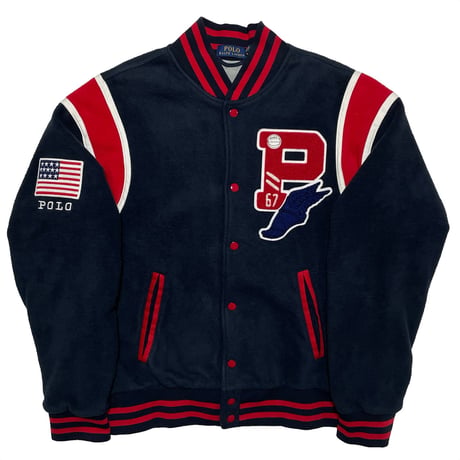 POLO RALPHLAUREN　"P-WING" FLEECE STADIUM JACKET
