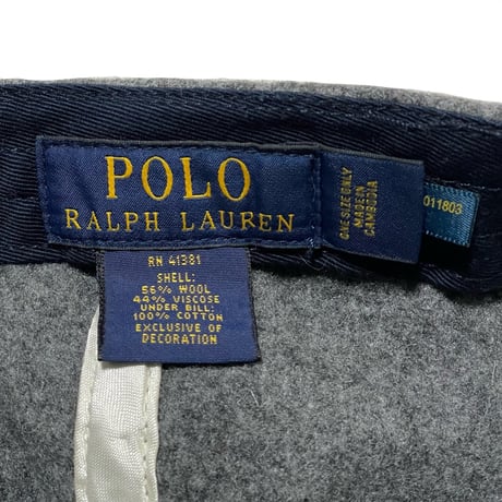 POLO RALPHLAUREN　 "SCRIPT" MELTON BASEBALL CAP