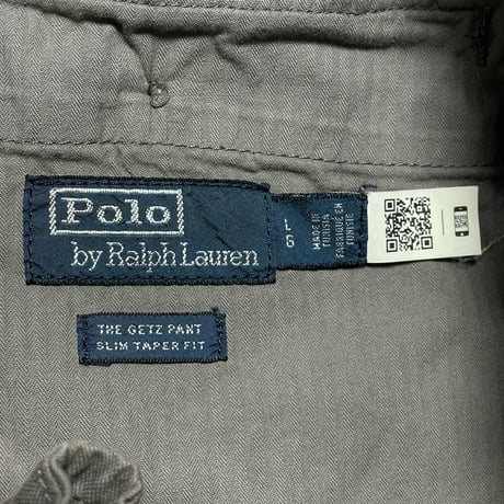 POLO RALPHLAUREN　"SLIM TAPER FIT" THE GETZ PANT (GRAY)