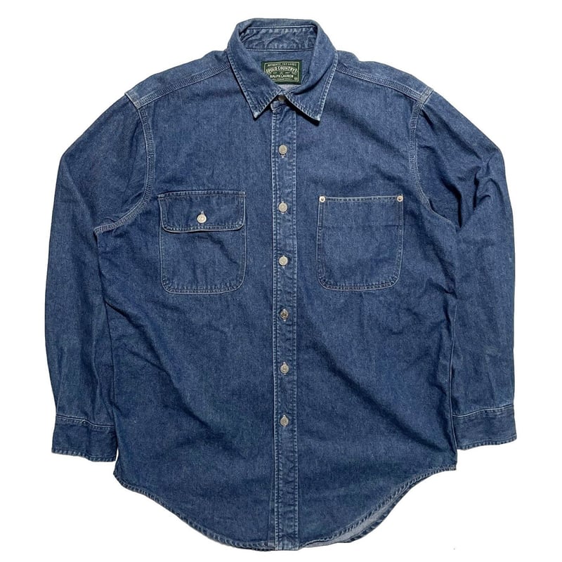 POLO COUNTRY RALPHLAUREN DENIM WORK SHIRT (Mサイズ POLO COUNTRY RALPHLAUREN DENIM WORK SHIRT (Mサイズ
