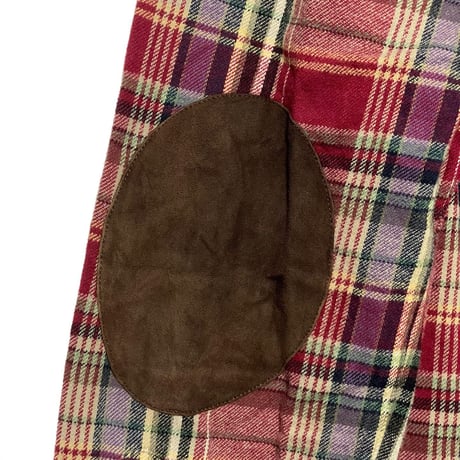 POLO RALPHLAUREN　"LEATHER PATCH" FLANNEL SHIRT