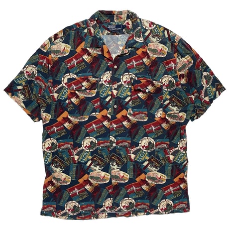 POLO RALPHLAUREN　"HOTEL STICKER" ALOHA SHIRT