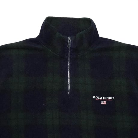 POLO SPORT RALPHLAUREN　"BLACK WATCH" HARF-ZIP FLEECE JACKET