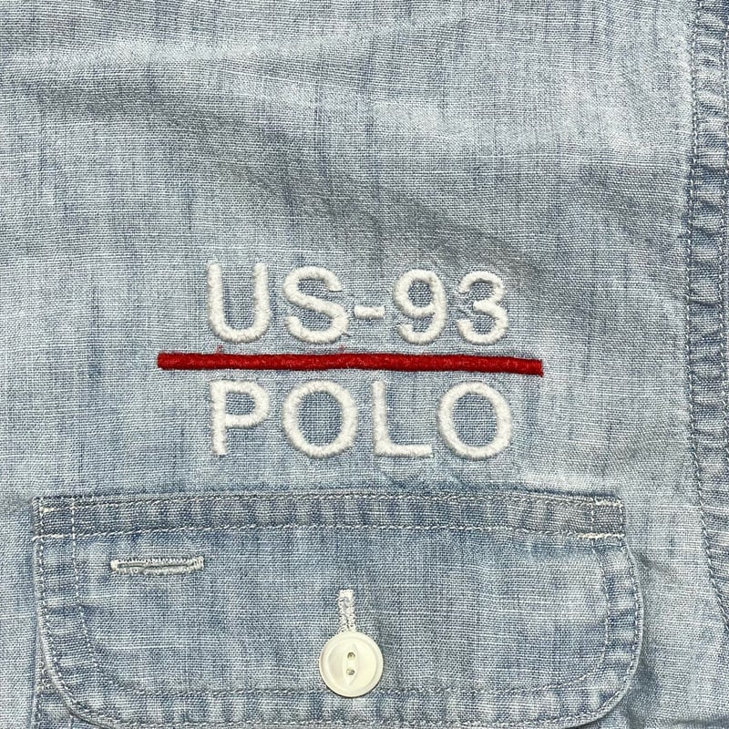 POLO RALPH LAUREN/RL-93 シャンブレーシャツ/L/ブルー POLO RALPH LAUREN/RL-93 シャンブレーシャツ/L/ブルー - メルカリ