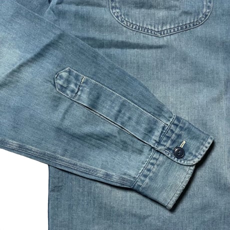 RRL RALPHLAUREN　"NATIONAL 1947 TIME TRIALS" INDIGO WORK SHIRT