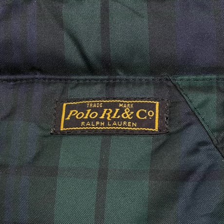 POLO RALPHLAUREN　"BLACK WATCK" DOWN JACKET