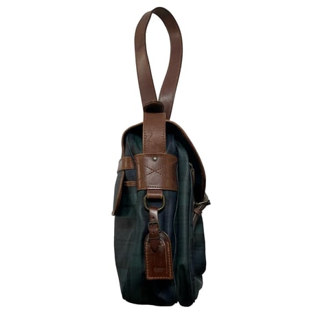 POLO RALPHLAUREN　"BLACK WATCH" LEATHER CROSS BAG