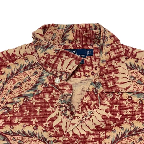 POLO RALPHLAUREN　"BOTANICAL" OPEN COLLAR SHIRT
