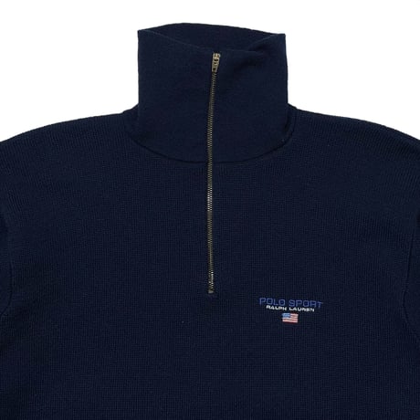 POLO SPORT RALPHLAUREN　"WOOL 100%" HARF-ZIP SWETER