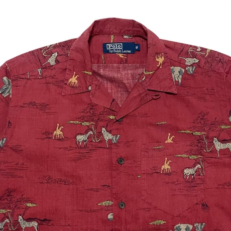 POLO RALPHLAUREN　"SAFARI" OPEN COLLAR SHIRT