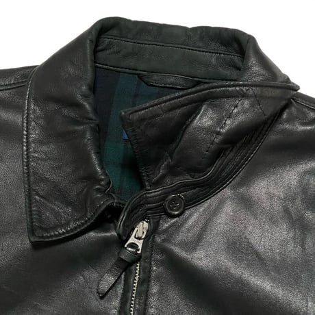 POLO RALPHLAUREN　"BLACK WATCH LINING" LAMB LEATHER JACKET