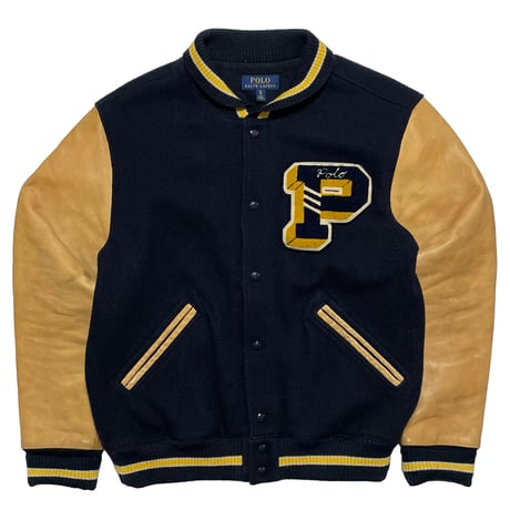 POLO RALPHLAUREN　"LEATHER SLEEVE" STUDIUM JACKET