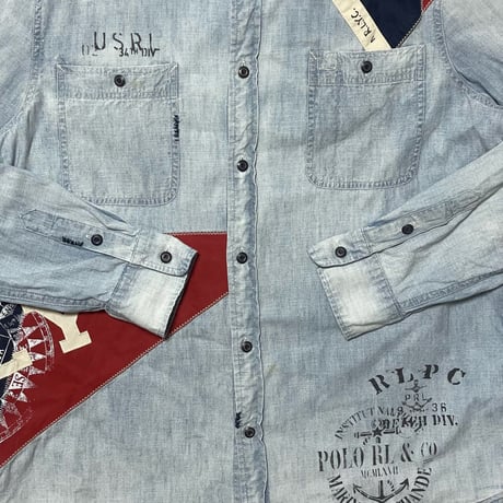 POLO RALPHLAUREN　"FLAG" CHAMBRAY SHIRT