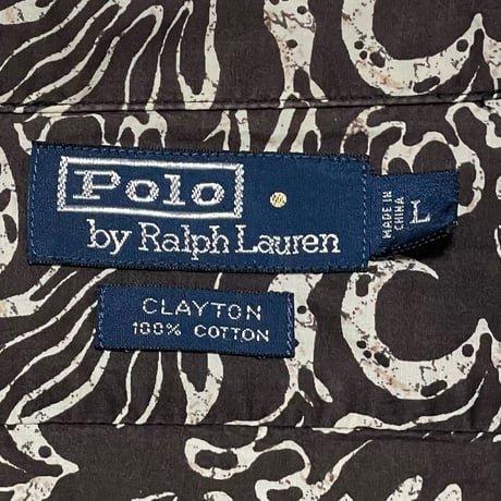 POLO RALPHLAUREN　 "CLAYTON" OPEN COLLAR SHIRT