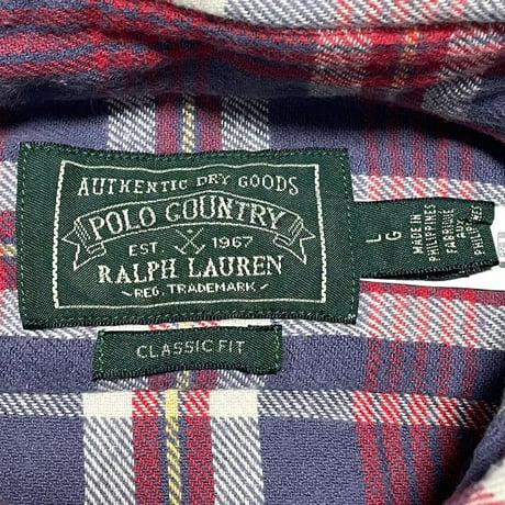 POLO COUNTRY RALPHLAUREN　"PATCH WORK" FLANNEL SHIRT