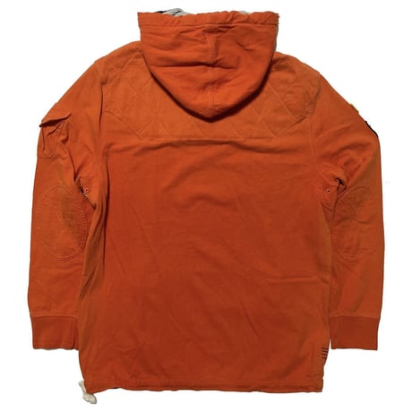 POLO RALPHLAUREN　"PATCH" HOODIE CUSTOM RUGBY SHIRT