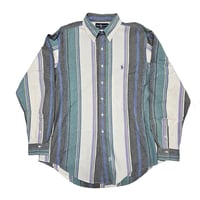 POLO RALPHLAUREN　"MULTI STRIPE BOTTON DOWN SHIRT" L/S SHIRT