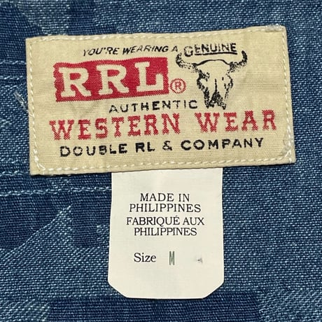RRL RALPHLAUREN　"WESTERN WEAR" DENIM SHIRT