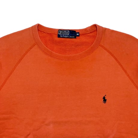 POLO RALPHLAUREN　"ORANGE" SWEAT.裏起毛ナシ