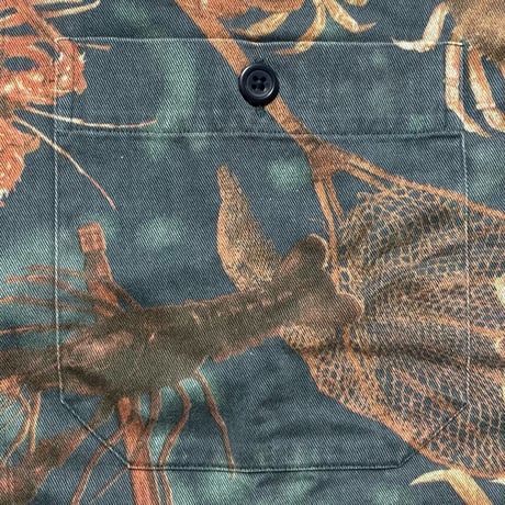 POLO RALPHLAUREN　"SHELLFISH" OPEN COLLAR SHIRT