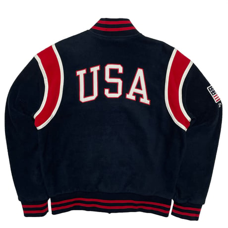POLO RALPHLAUREN　"P-WING" FLEECE STADIUM JACKET