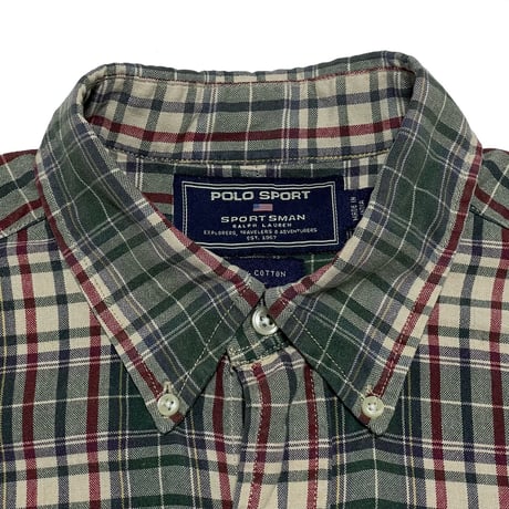 POLO SPORT RALPHLAUREN　"CHECKED" S/S BUTTONDOWN SHIRT
